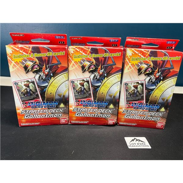 Lot of 3 Digimon Starter Decks