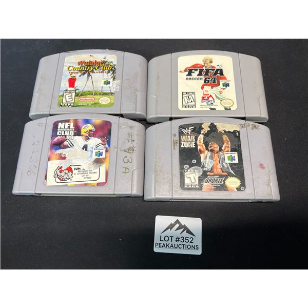 Lot of 4 Assorted Nintendo 64 Games