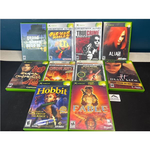 Lot of 10 Assorted Xbox Original Video Games