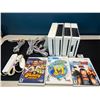 Image 1 : Lot of 4 Nintendo Wii Consoles w/ Cords, Controllers, and 3 Games - Used