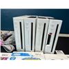 Image 2 : Lot of 4 Nintendo Wii Consoles w/ Cords, Controllers, and 3 Games - Used