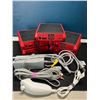 Image 1 : Lot of 5 Nintendo Wii Mini Consoles w/ Cords & Nunchuk - Used