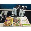 Image 1 : Lot of 5 Nintendo Wii Consoles w/ Cords, Nunchuk, & 3 Games - Used