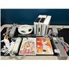 Image 1 : Lot of 3 Nintendo Wii Consoles w/ Cords, Controller, & 2 Games - Used