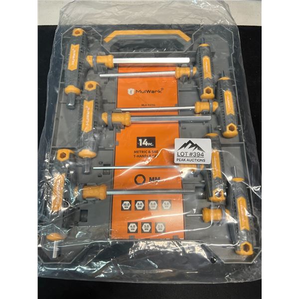 Lot of 1 T-Handle Allen Key Tool Set - 14PCS