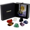 Image 1 : Lot of 2 Reiki Healing Crystal/Chakra Stone Sets - 7pcs per box