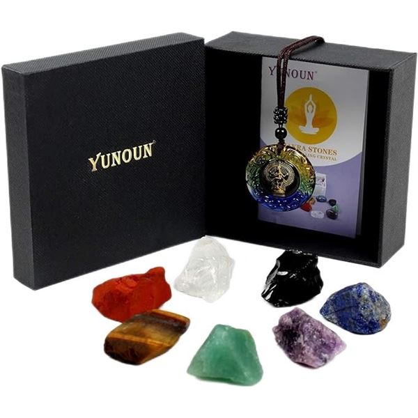 Lot of 2 Reiki Healing Crystal/Chakra Stone Sets - 7pcs per box