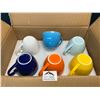 Image 2 : Lot of 1 Box of Porcelain Colorful Tea Cups - 6PCS/Colours