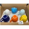 Image 2 : Lot of 1 Box of Porcelain Colorful Tea Cups - 6PCS/Colours
