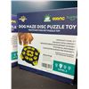 Image 2 : Lot of 2 Dog Maze Disc Puzzle Food Dispensing Bowl Toys