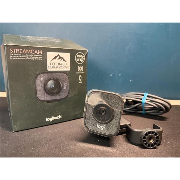 Lot of 1 Logitech StreamCam for Creators/Streamers - Open Box