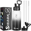 Image 1 : Lot of 1 Sibaok 32oz Stainless Steel Insulated/Leak Proof Water Bottle