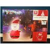 Image 1 : Lot of 1 Inflatable Christmas Light-Up Santa Lawn Decoration - 27inches Tall