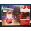 Image 2 : Lot of 1 Inflatable Christmas Light-Up Santa Lawn Decoration - 27inches Tall