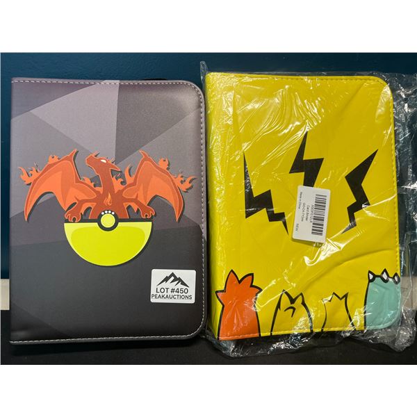 Lot of 2 Pokemon Premium Leather Card Binders