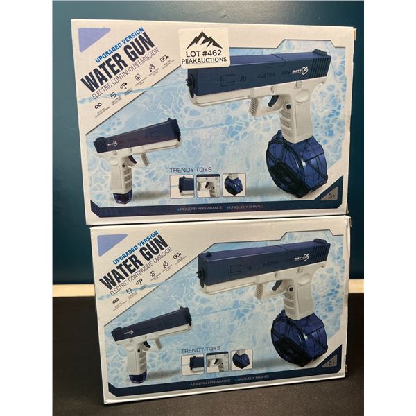 Lot of 2 Electric/Rechargeable Water Guns -  Automatic Water Guns - Blue