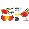Image 1 : Lot of 2 Pairs of Queshark Optics Polarized Cycling Glasses w/ 5 Interchangeable Lenses