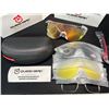 Image 2 : Lot of 2 Pairs of Queshark Optics Polarized Cycling Glasses w/ 5 Interchangeable Lenses