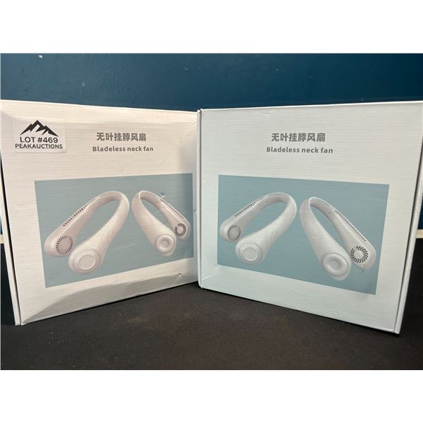 Lot of 2 Wearable Rechargeable Neck Cooling Fans
