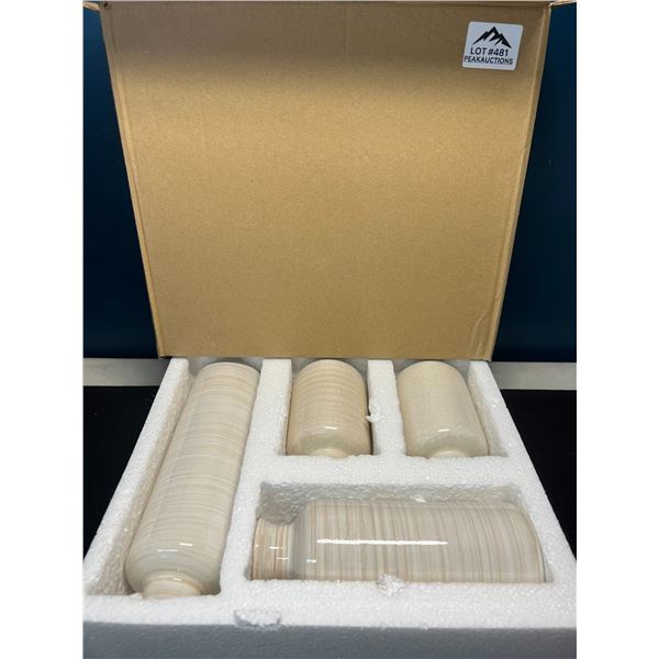 Lot of 1 Box of Assorted Sized Vases - 4Pcs