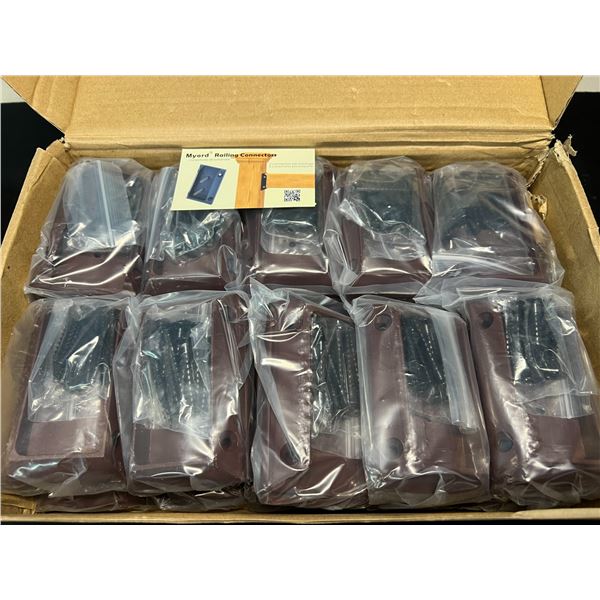 Lot of 1 Box of Railing Connectors with Screws (20 Pairs)