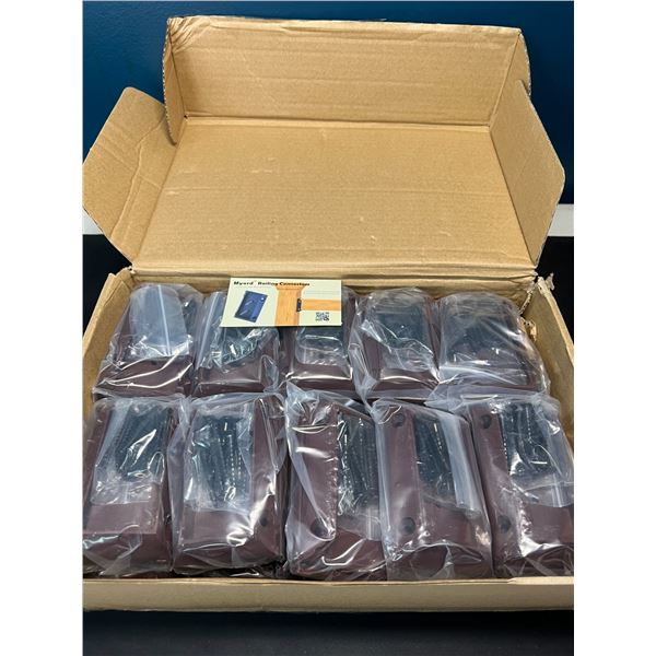 Lot of 1 Box of Railing Connectors with Screws (20 Pairs)