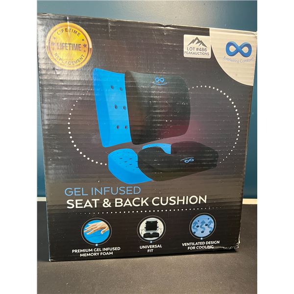 Lot of 1 Gel Infused Seat & Back Cushion
