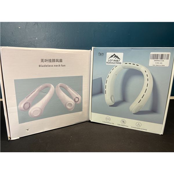 Lot of 2 Wearable Rechargeable Neck Cooling Fans