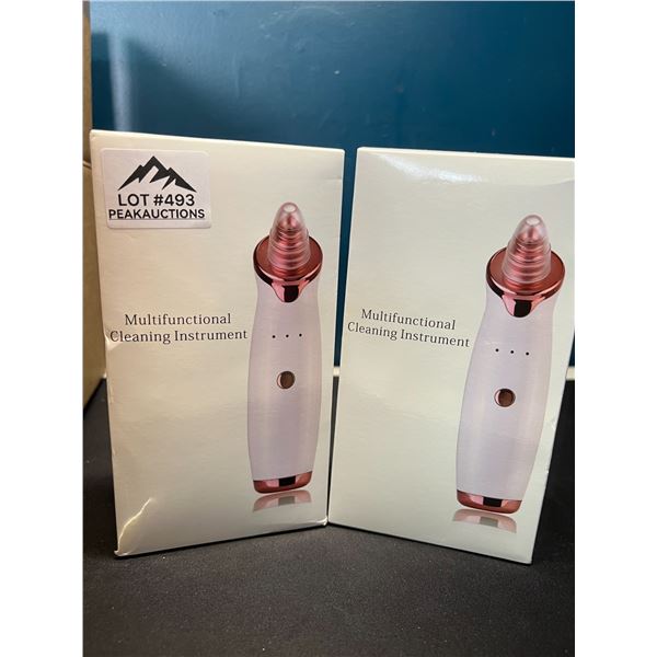 Lot of 2 MultiFunction Electric Blackhead Extracting/Skin Cleaning Tools