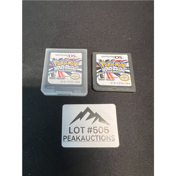 Lot of 2 Pokemon Platinum Version Nintendo 3DS Replica Game Cartridges