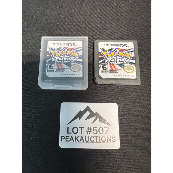 Lot of 2 Pokemon Platinum Version Nintendo 3DS Replica Game Cartridges