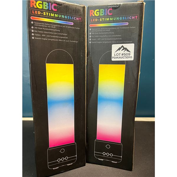 Lot of 2 RGBIC LED Mood Lights w/ App & Remote Control