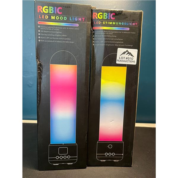 Lot of 2 RGBIC LED Mood Lights w/ App & Remote Control