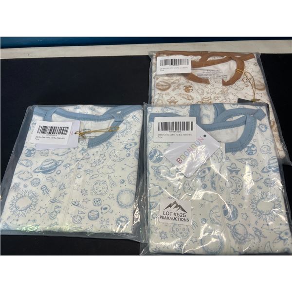 Lot of 3 Baby Sleep Sacks - (Size 3-6 & 6-12 Months)