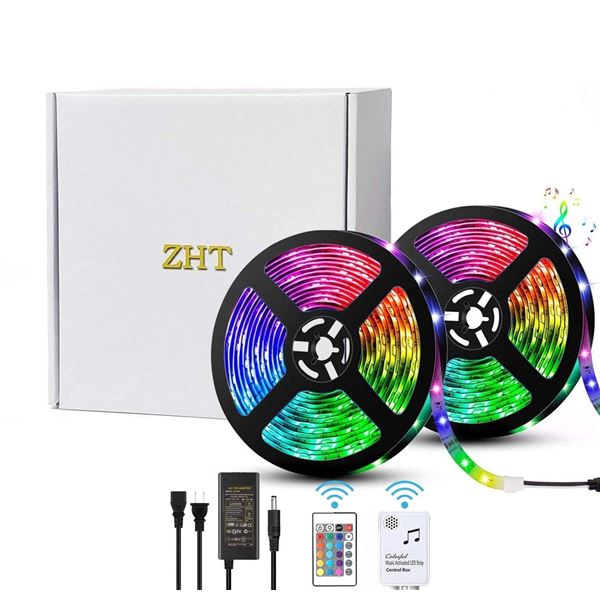 Lot of 1 LED Light Strip Kit - 65.6FT Long Length! Remote & Smart App Control!