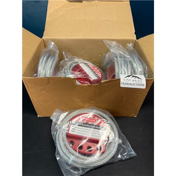 Lot of 1 Box of Adjustable Cable Locks - 6 Locks in Box