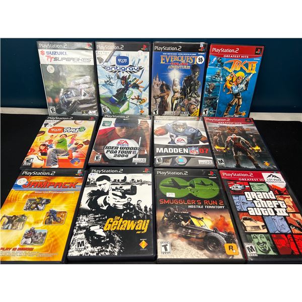 Lot of 12 Assorted Playstation 2 Video Games