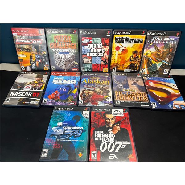 Lot of 12 Assorted Playstation 2 Video Games