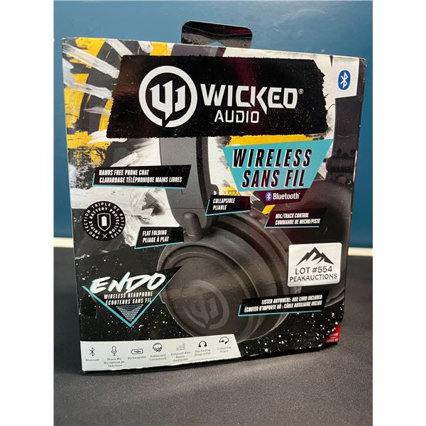 Lot of 1 Pair of Wicked Audio "Endo" Wireless Headphones