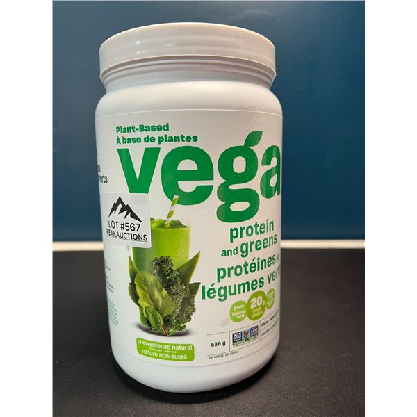 Lot of 1 Tub of Vega Protein and Greens Protein Powder - 596g