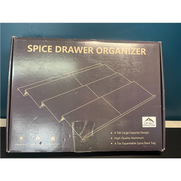 Lot of 1 Spice Drawer Organizer - 4 Tier Design