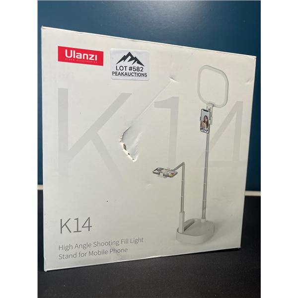Lot of 1 Ulanzi K14 LED Live Streaming High-Angle Shooting Fill Light Stand for Mobile Phones