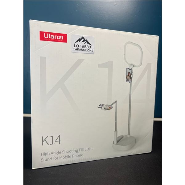 Lot of 1 Ulanzi K14 LED Live Streaming High-Angle Shooting Fill Light Stand for Mobile Phones