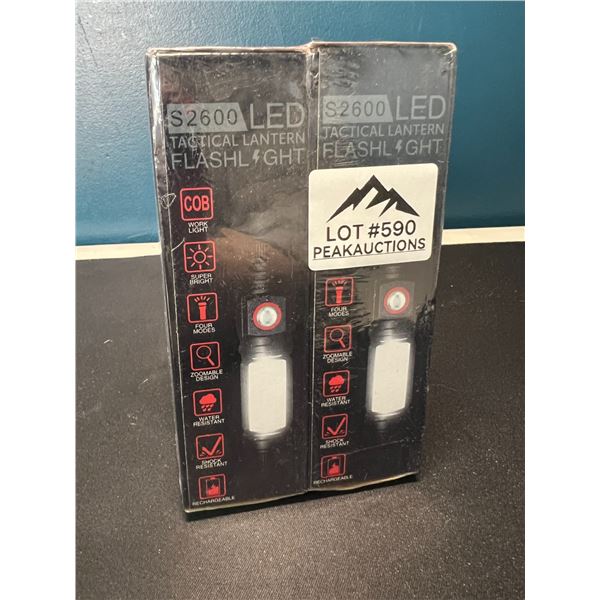 Lot of 2 LED Tactical Flashlights - Brand New Sealed!