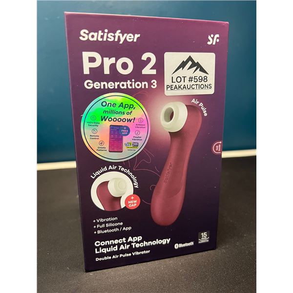 Lot of 1 Satisfyer Pro 2 Generation 3 Double Air Pulse Vibrator w/ App Control