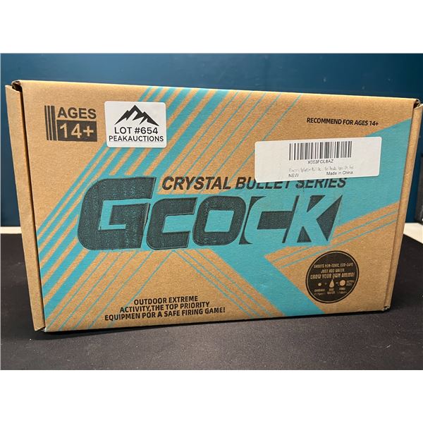 Lot of 1 Gcock Crystal Bullet Series Electric Automatic Gel Ball Blaster Gun w/ Ammo & Accessories