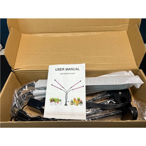 Lot of 1 LED Full Spectrum Grow Light for Indoor Plants - 4 Head Lamp