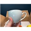 Image 3 : Lot of 1 Box of Porcelain Colorful Tea Cups - 6PCS/Colours