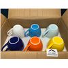 Image 2 : Lot of 1 Box of Porcelain Colorful Tea Cups - 6PCS/Colours