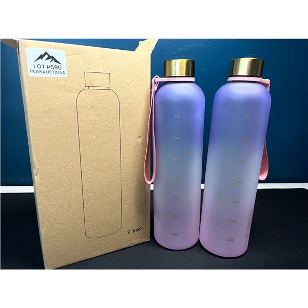 Lot of 2 Purple Gradient Water Bottles